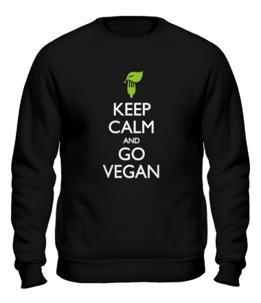 Толстовка без капюшона Keep Calm and go Vegan