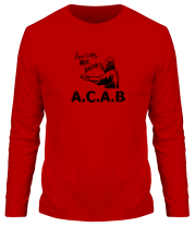 Мужская футболка длинный рукав A.C.A.B. фото