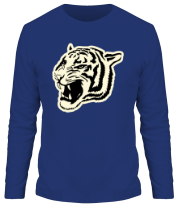 Мужская футболка длинный рукав Светящийся тигр фото