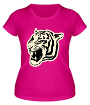 Женская футболка Светящийся тигр фото