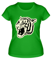 Женская футболка Светящийся тигр фото