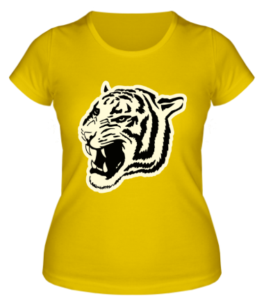 Женская футболка Светящийся тигр