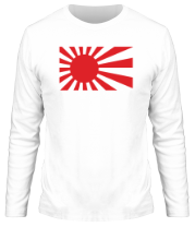 Мужская футболка длинный рукав Японский флаг
