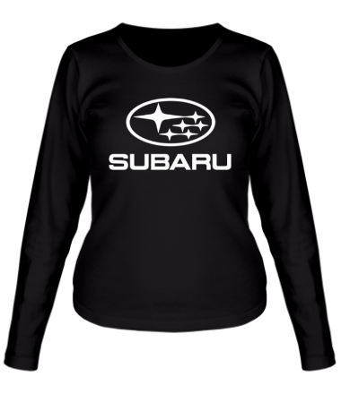 Женская футболка длинный рукав Subaru