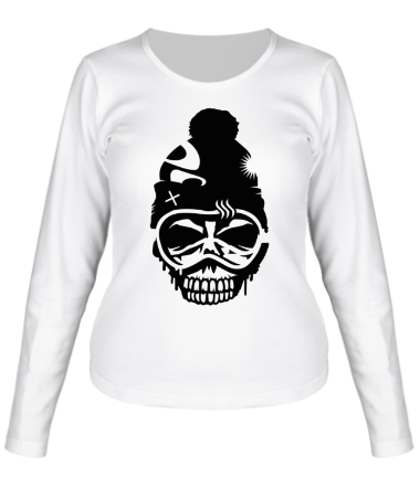 Женская футболка длинный рукав Зимний зомби