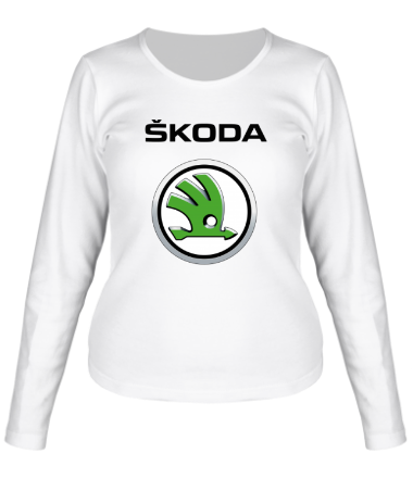 Женская футболка длинный рукав Skoda