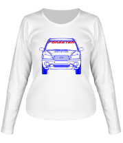 Женская футболка длинный рукав Subaru Forester фото