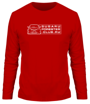 Мужская футболка длинный рукав Subaru Forester Club фото