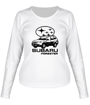 Женская футболка длинный рукав SUBARU Forester фото