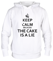 Толстовка худи Keep calm because the cake is a lie фото