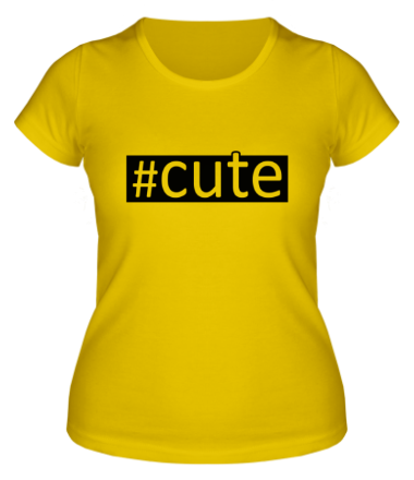 Женская футболка #cute