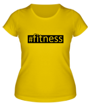 Женская футболка #fitness фото