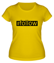 Женская футболка #follow фото