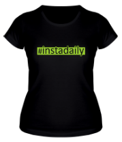 Женская футболка #instadaily фото