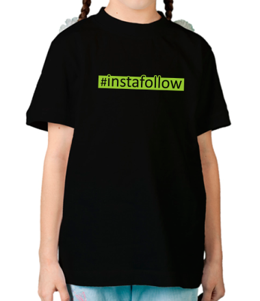 Детская футболка #instafollow