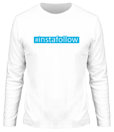 Мужская футболка длинный рукав #instafollow