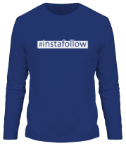 Мужская футболка длинный рукав #instafollow