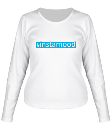 Женская футболка длинный рукав #instamood
