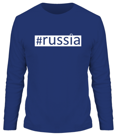 Мужская футболка длинный рукав #russia