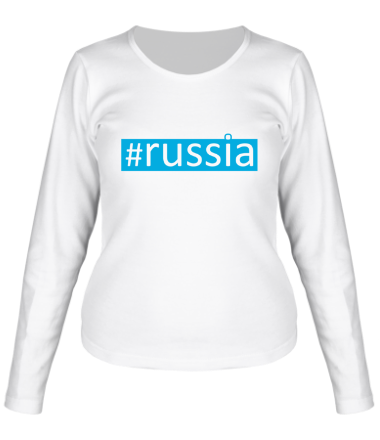 Женская футболка длинный рукав #russia