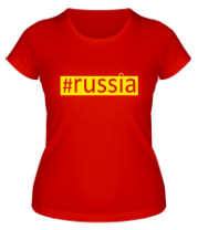 Женская футболка #russia фото