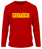 Мужская футболка длинный рукав #smile фото