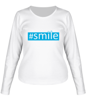 Женская футболка длинный рукав #smile фото