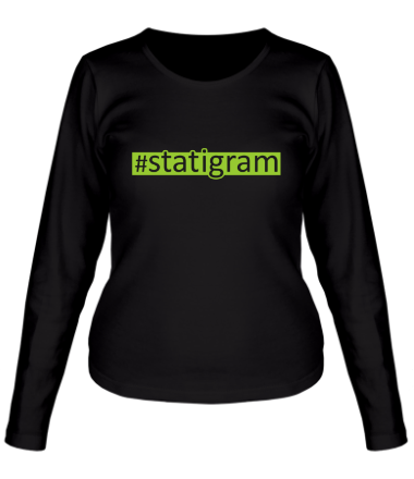 Женская футболка длинный рукав #statigram