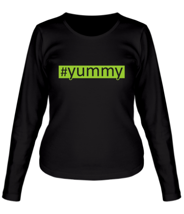 Женская футболка длинный рукав #yummy