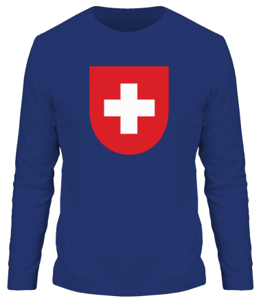 Мужская футболка длинный рукав Switzerland Coat