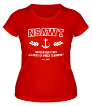 Женская футболка НГАВТ Новосибирская государственная академия водного транспорта фото