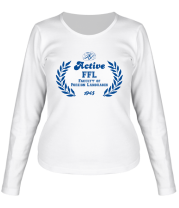 Женская футболка длинный рукав НГПУ Факультет иностранных языков