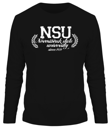 Мужская футболка длинный рукав НГУ Новосибирский государственный университет