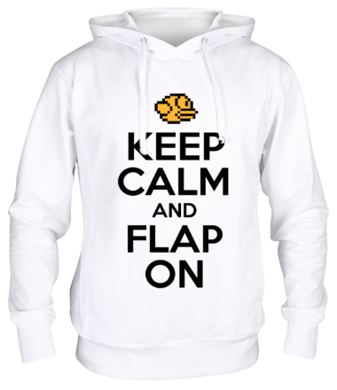 Толстовка худи Keep calm and flap on