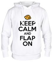 Толстовка худи Keep calm and flap on фото