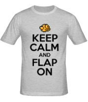 Мужская футболка Keep calm and flap on фото