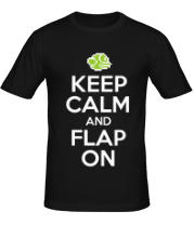 Мужская футболка Keep calm and flap on фото