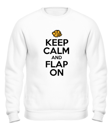 Толстовка без капюшона Keep calm and flap on