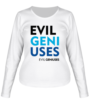Женская футболка длинный рукав Evil Geniuses Sign
