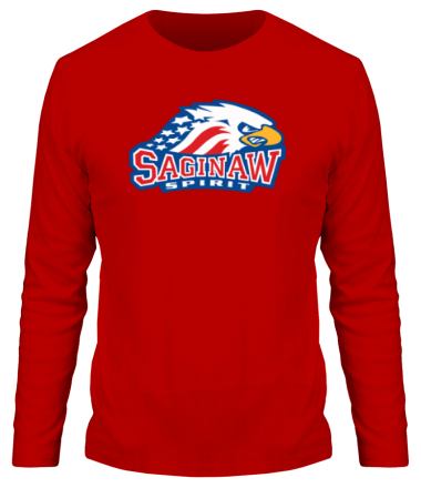 Мужская футболка длинный рукав HC Saginaw Spirit