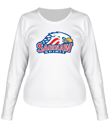 Женская футболка длинный рукав HC Saginaw Spirit