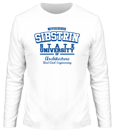 Мужская футболка длинный рукав СИБСТРИН Новосибирский государственный архитектурно-строительный университет