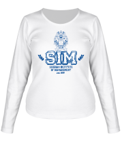 Женская футболка длинный рукав СибАГС Сибирская Академия Государственной Службы