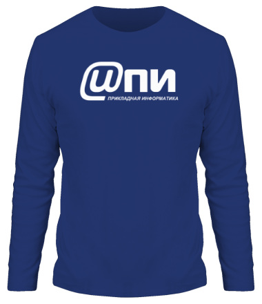 Мужская футболка длинный рукав НГУЭУ Институт прикладной информатики