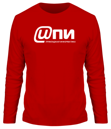 Мужская футболка длинный рукав НГУЭУ Институт прикладной информатики