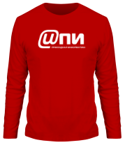 Мужская футболка длинный рукав НГУЭУ Институт прикладной информатики фото
