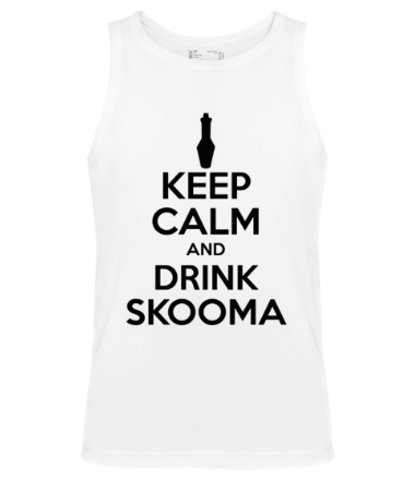 Мужская майка Keep calm and drink skooma