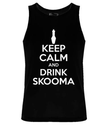 Мужская майка Keep calm and drink skooma