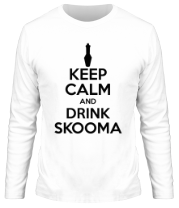 Мужская футболка длинный рукав Keep calm and drink skooma фото