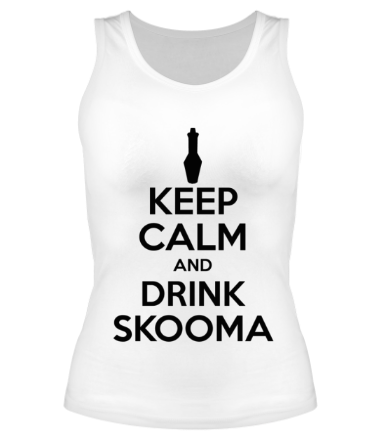 Женская майка борцовка Keep calm and drink skooma